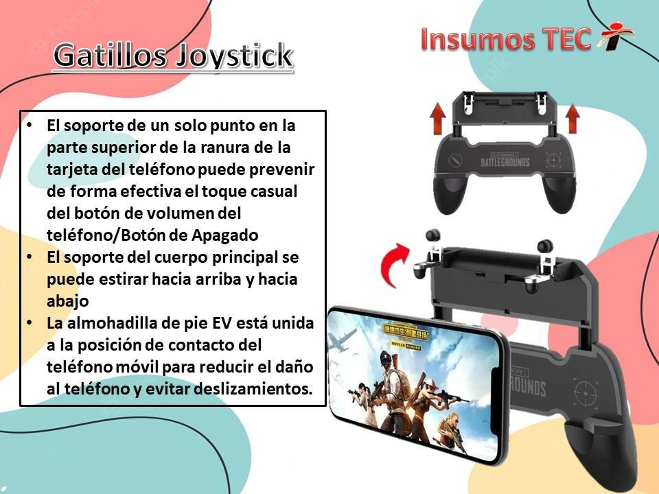 Gamepad Gatillos Joystick Android 5 En 1 / L1 Y R1