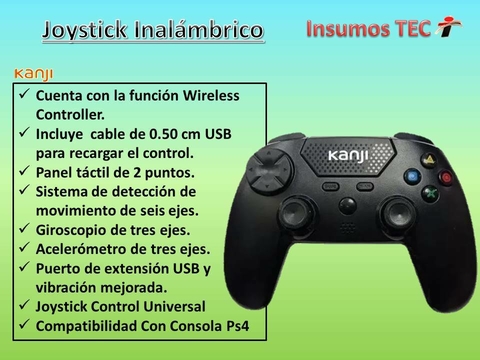 Joystick Inalambrico Bluetooth Ps4 Play 4 Y Pc Gamepad Kanji