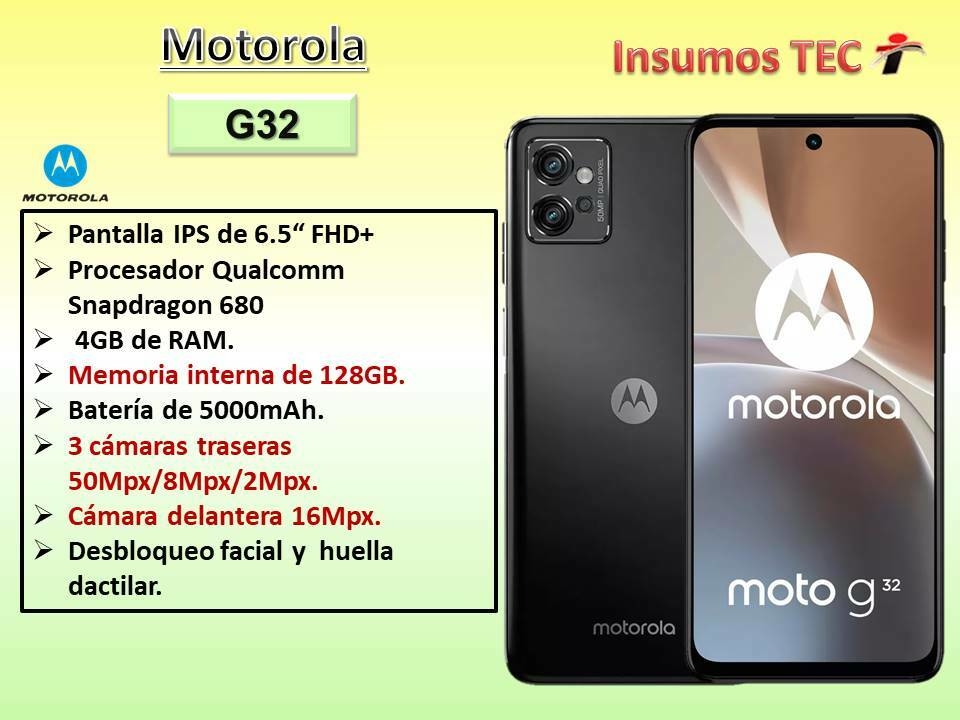 Celular Motorola G32 6.5″ 4GB 128GB Color Plata
