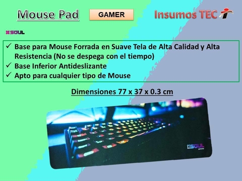 Mouse Pad Gamer 77x37cm Para Mouse & Teclado (Diseño 2 Teclado)