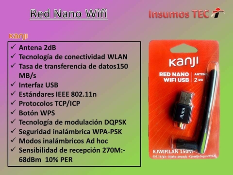 Red Wifi Kanji Usb Ws N150mbps Nano Adaptador Wifi Pc Internet