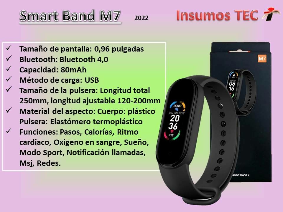 Smart band / banda deportiva m7 con extensible intercambiable de plástico,  variedad de colores / sw189