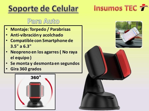 Soporte Celular Auto Pinza Tablero Torpedo Universal Premium