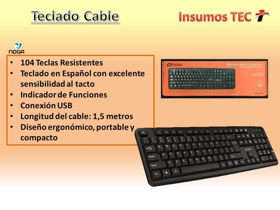 Teclado Español C/cable Usb Pc Notebook