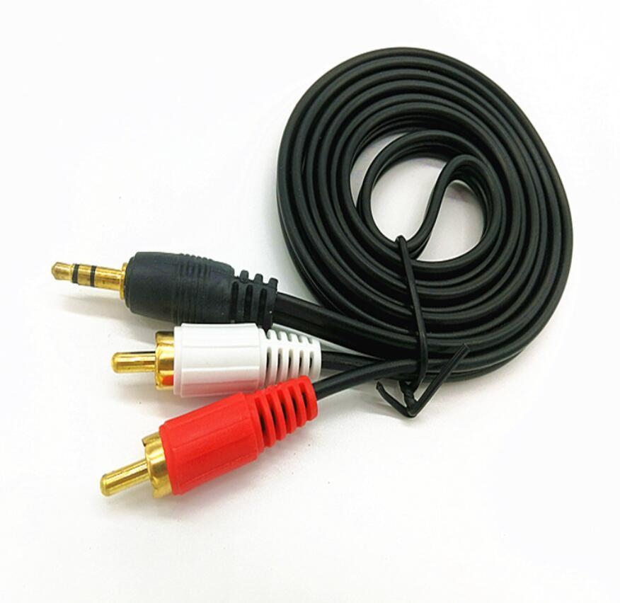Cable Auxiliar Mini Plug Jack 3.5 mm A 2 Rca Macho Audio, Mp3, Celu Pc