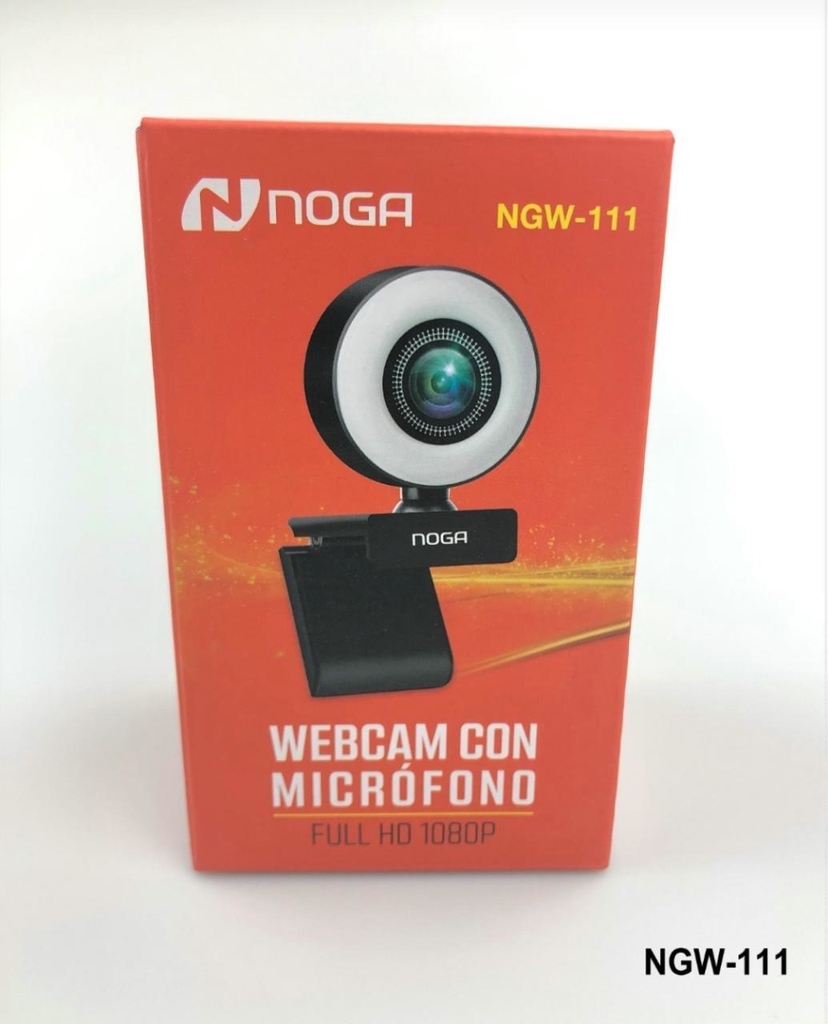 Camara Web Webcam Para Pc Full Hd 1080 Luz Led Tripode Noga Color