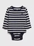 Body sobreposto azul marinho com listras branca (Baby Gap)