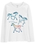 Camiseta manga longa Carter's menina Cavalos e Zebra