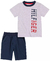 Conjunto Tommy Hilfiger com camiseta e shorts de moletom