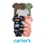 Kit com 5 body manga curta tema Safari Carter's