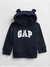 MOLETOM BABY GAP COM ZÍPER FRONTAL E ORELINHAS NA TOUCA