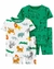 Kit pijamas 4 peças Animais (branco e verde) - Carter's