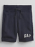 Short/Bermuda Gap (azul marinho com logo cinza) menino