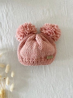 gorrito tejido rosa glam