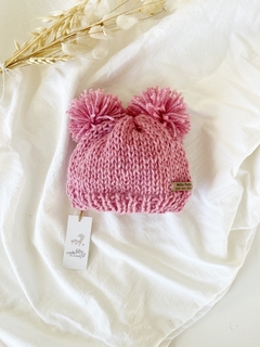 gorrito tejido rosa mosqueta