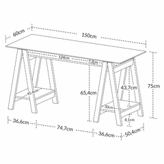 ESCRITORIO CRISTAL - Muebles Virtual