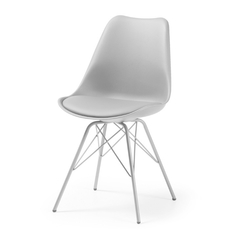 SILLA EAMES CON ALMOHADON BASE METALICA en internet