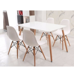 Set de Mesa Eames Rectangular + 4 sillas