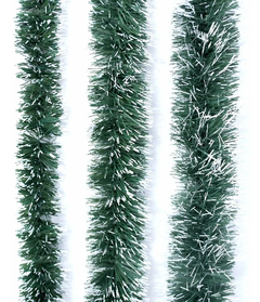 Guirnalda Navidad Verde Pino Nevada 8cm X 2m
