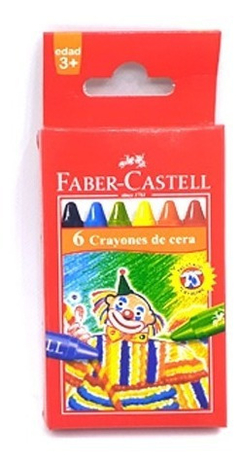 Crayones de cera x6 Faber Castell