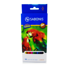 12 lápices de colores largos Sabonis