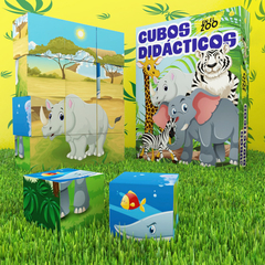 Juego Cubos Didácticos En el Zoo YUYU - comprar online