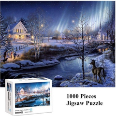 Puzzles 1000 Piezas Snow Night Aurora