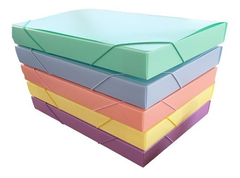 Carpeta Caja Pvc Con Elastico Oficio Lomo De 2.5cm Color Pasteles - comprar online