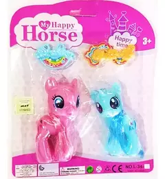 Pony x2 con hebillas MY HAPPY HORSE en blister