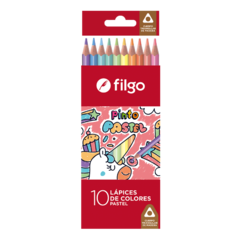 Lapices de Colores FILGO Pastel x 10
