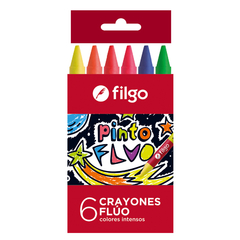 Crayones de Cera FILGO x 6 FLUO