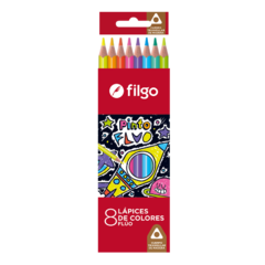 Lapices de Colores FILGO Fluo x 8
