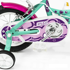 Bicicleta Infantil de Paseo Rodado 12 Verde y Rosa en internet