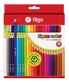 24 Lápices largos Filgo Sigma Color