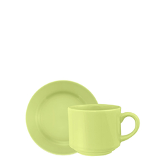 Taza Te C/Plato 200 cc Verde Manzana /Biona Donna - comprar online