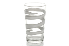 Vaso decorado espiral blanco