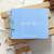Kit Livro e Caderneta Minimalista Linho Azul - comprar online