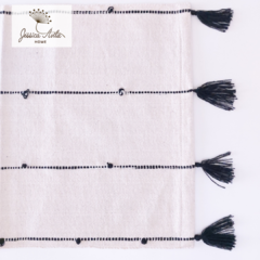 Lugar americano • pompom • preto - comprar online