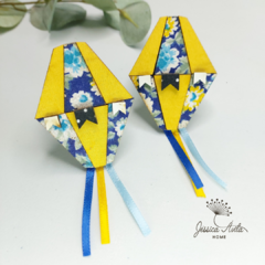 Porta guardanapo mdf • balão • amarelo e azul