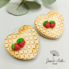 Porta guardanapo biscuit • waffle com morangos