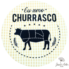 capa para base de MDF • eu amo churrasco • bege