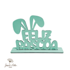 Placa de mesa páscoa • feliz páscoa • verde