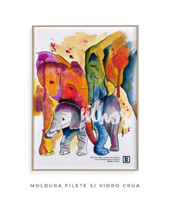 Elefantes / Filhos - Salmos 127:3 - Quadro Decorativo - Haba Poster