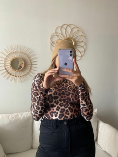 POLERA LYCRA LEOPARDO (LARGA)