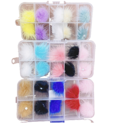 Accesorio para uña pompom caja X10 pcs GO-M108