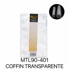 Mely tips coffin transparente 500pcs MTL90-401