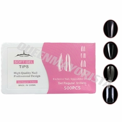 Tips para soft gel paris night 500pcs en caja rosa - comprar online