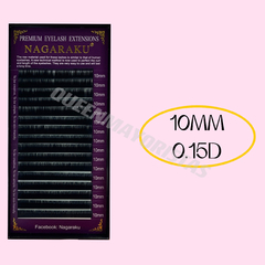 Pestaña nagaraku pelo X pelo 10mm 0.15D caja violeta