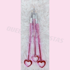 Set de pincel liner 3u palo corazon