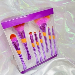 Set de brocha para maquillaje 8pcs en caja violeta